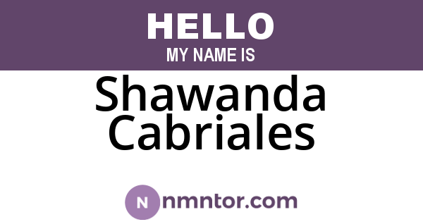 Shawanda Cabriales