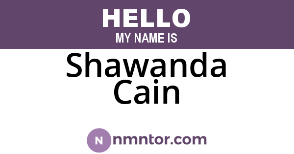 Shawanda Cain
