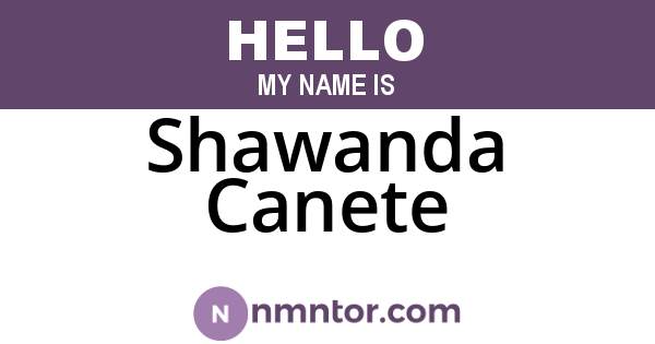 Shawanda Canete