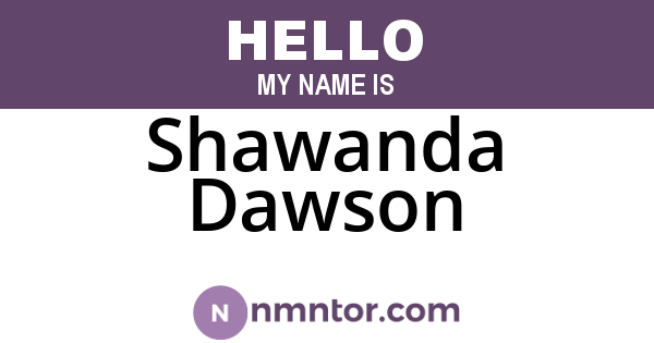 Shawanda Dawson
