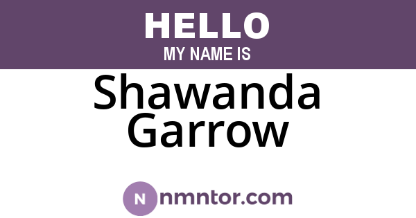 Shawanda Garrow