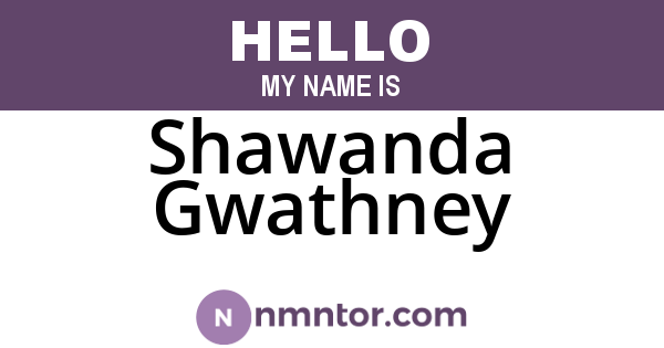 Shawanda Gwathney