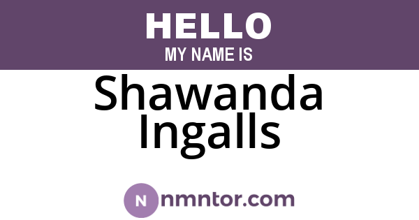 Shawanda Ingalls