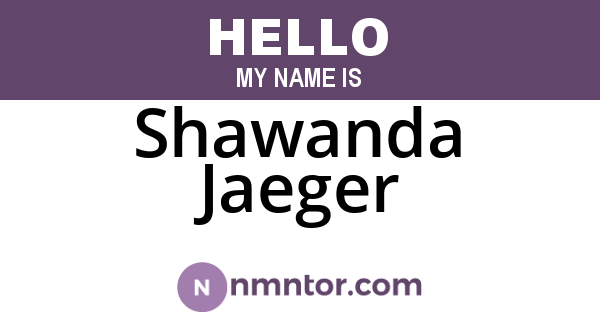 Shawanda Jaeger