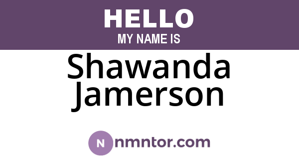 Shawanda Jamerson