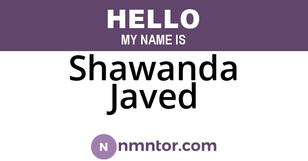 Shawanda Javed