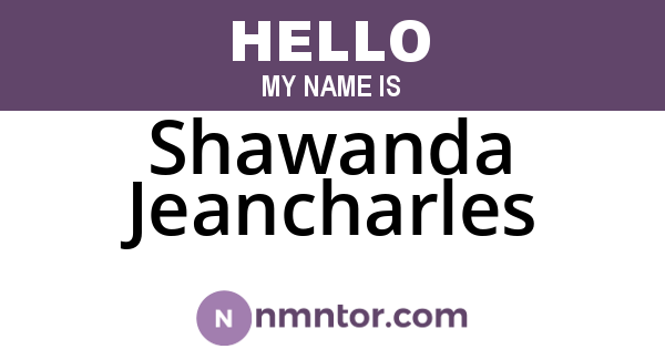 Shawanda Jeancharles