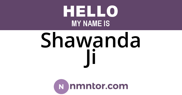Shawanda Ji