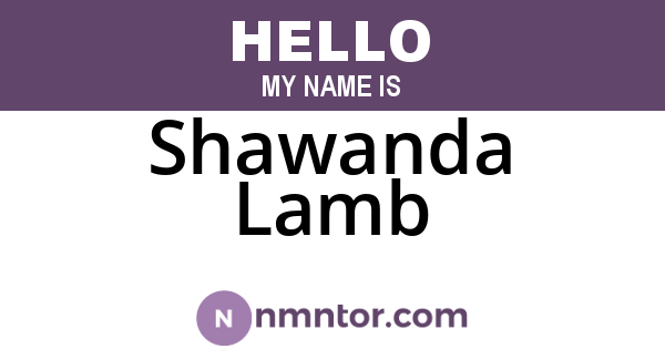 Shawanda Lamb