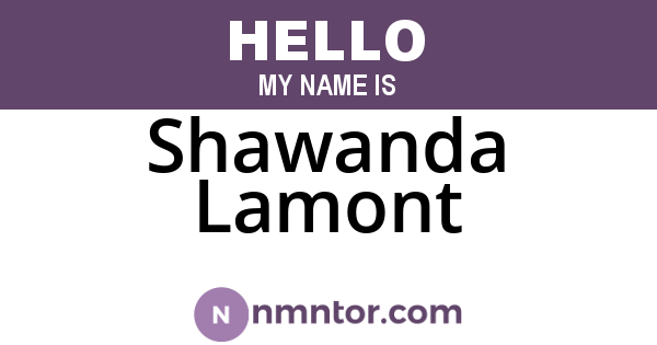 Shawanda Lamont