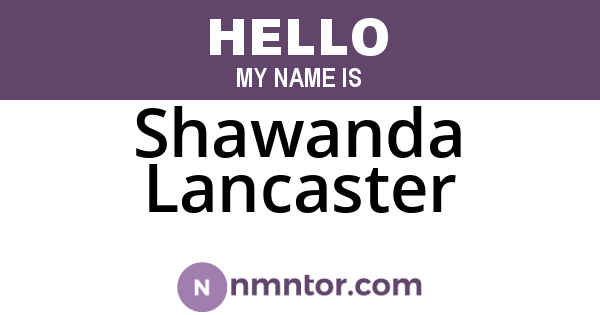 Shawanda Lancaster