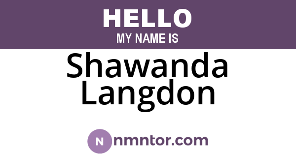 Shawanda Langdon