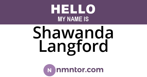 Shawanda Langford