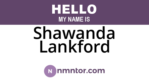 Shawanda Lankford