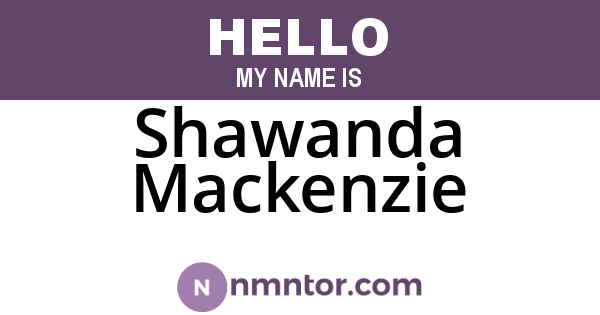 Shawanda Mackenzie