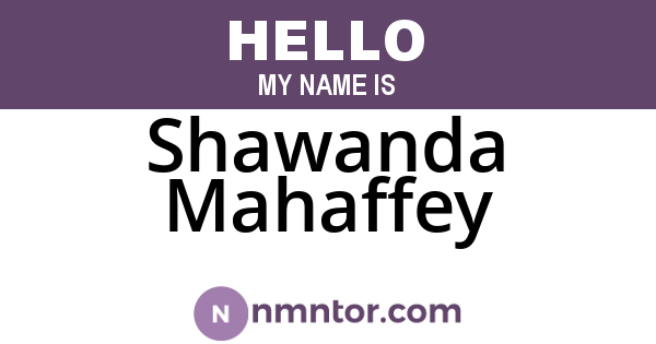 Shawanda Mahaffey