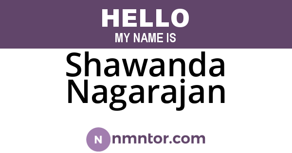 Shawanda Nagarajan