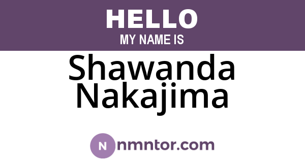 Shawanda Nakajima