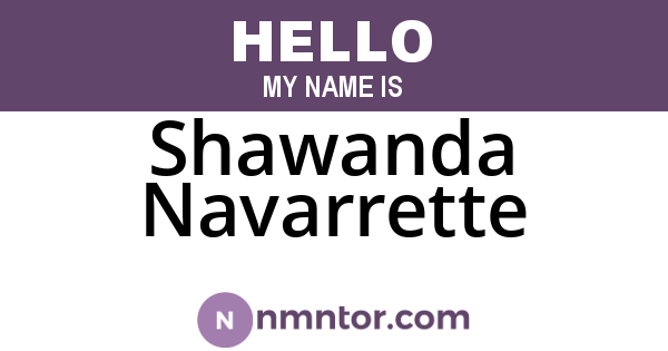 Shawanda Navarrette