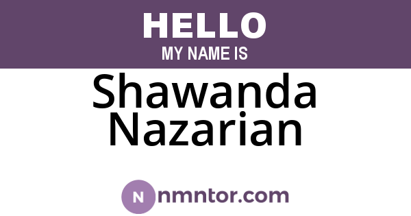 Shawanda Nazarian