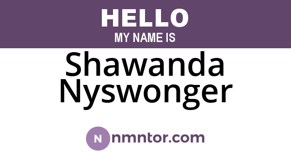 Shawanda Nyswonger