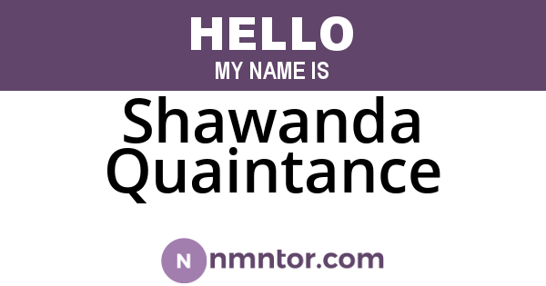 Shawanda Quaintance