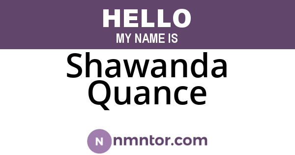 Shawanda Quance