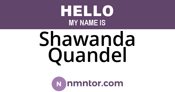 Shawanda Quandel