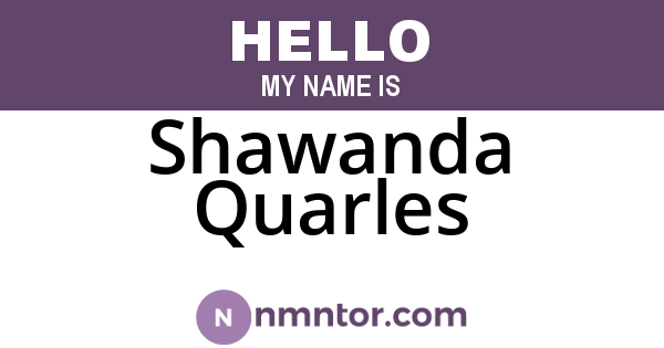 Shawanda Quarles