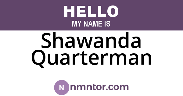 Shawanda Quarterman