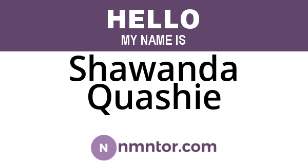 Shawanda Quashie