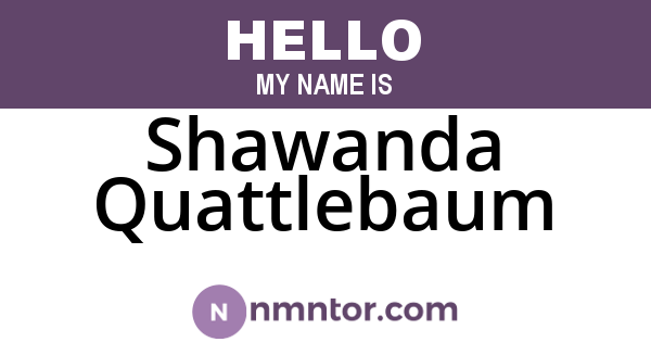 Shawanda Quattlebaum