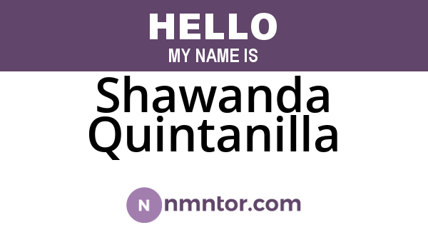 Shawanda Quintanilla