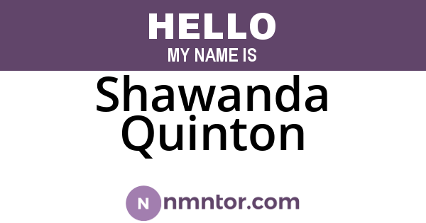 Shawanda Quinton