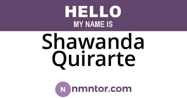 Shawanda Quirarte
