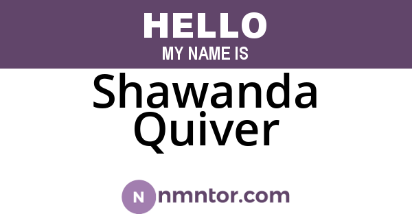 Shawanda Quiver