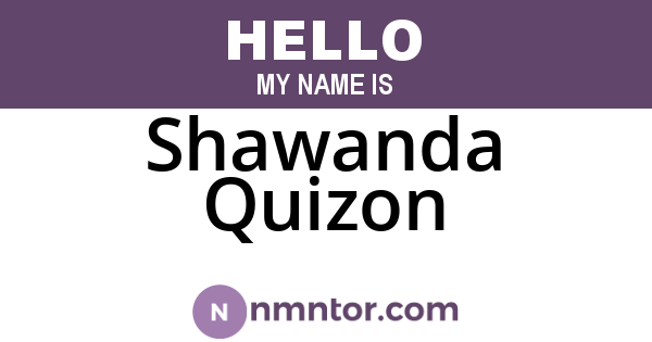 Shawanda Quizon