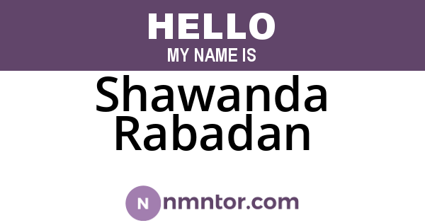 Shawanda Rabadan