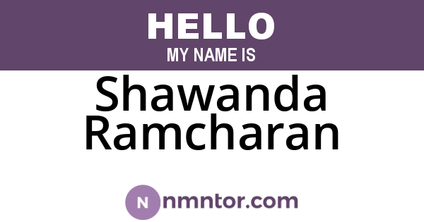 Shawanda Ramcharan