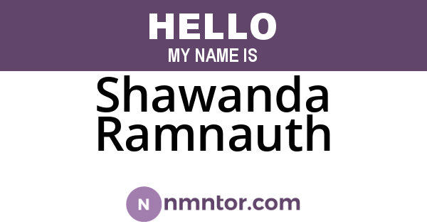 Shawanda Ramnauth