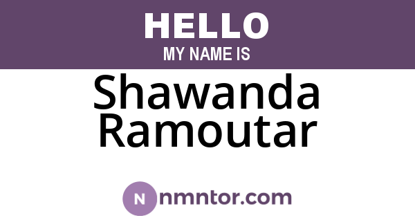 Shawanda Ramoutar