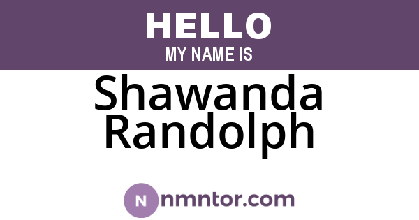 Shawanda Randolph