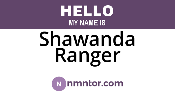 Shawanda Ranger