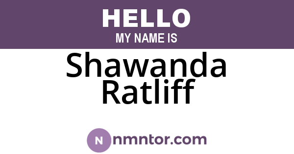 Shawanda Ratliff