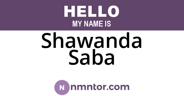 Shawanda Saba