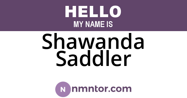 Shawanda Saddler