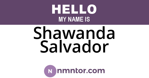 Shawanda Salvador