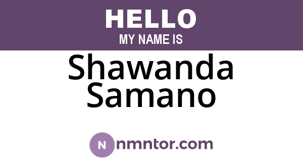 Shawanda Samano