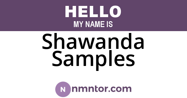 Shawanda Samples
