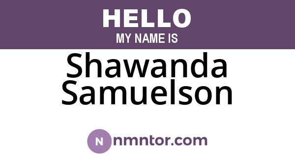 Shawanda Samuelson